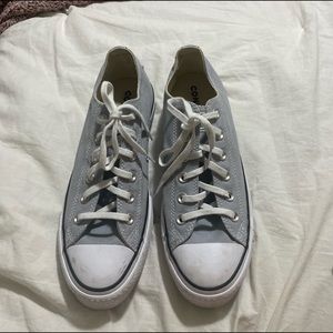 Size 10 low top platform grey converse